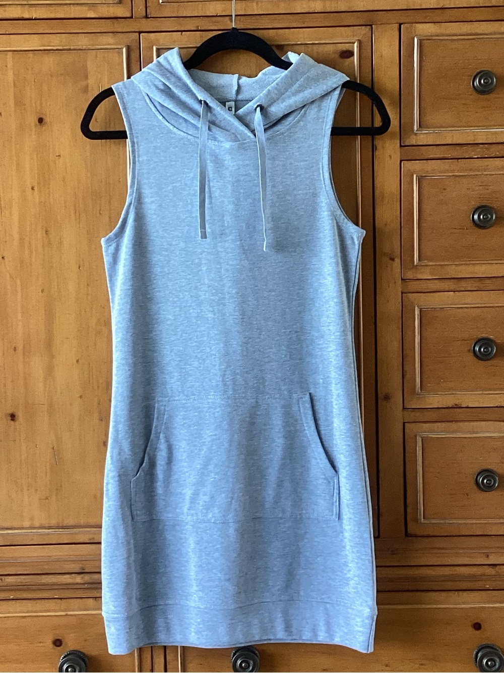 Fabletics Yukon Sleeveless Hoodie Mini Dress Gray Size S
